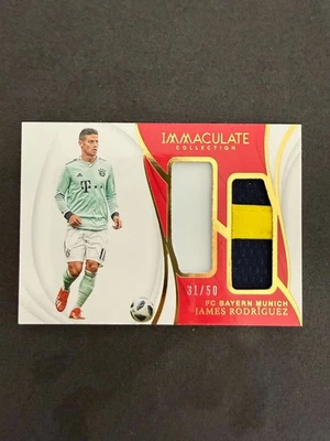 2018-19 Panini Immaculate - Jumbo Dual Patches James Rodriguez #JD-JR /50  - Image 1 of 2
