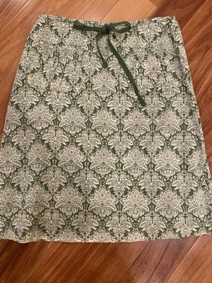 Studio M Green White Lined Cotton Skirt Size XS Knee Length - Image 1 of 4