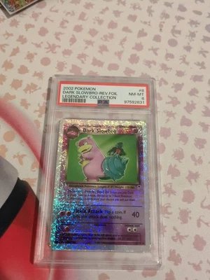 2002 POKEMON LEGENDARY COLLECTION #8 DARK SLOWBRO-REVERSE FOIL PSA 8 - Image 1 of 4