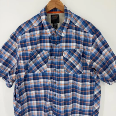 5.11 Tactical Mens Extra Large Plaid Short Sleeve Button Up Shirt - Image 1 of 4