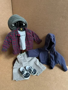 AMERICAN GIRL OF TODAY Drawstring Cargos and Plaid Shirt outfit 1999 original - Picture 1 of 11