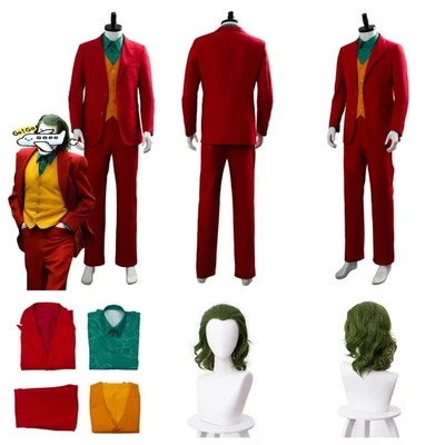 Мужчины Джокер Хоакин Феникс Артур Флек косплей красный костюм парик костюм для Хэллоуина - Изображение 1 из 4