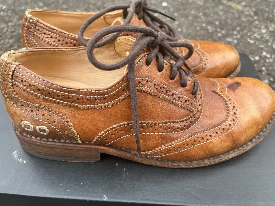 BED|STU Lita K II Mujer Talla 6 Bronceado Rústico Oxford Espectáculos-Punta de Ala Zapato De Colección Foto 1 de 4