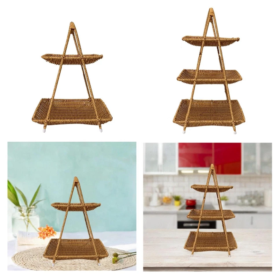 Snack Basket Woven Fruit Basket Dresser Organizer Multifunctional Fruit Bowl - Image 1 of 1