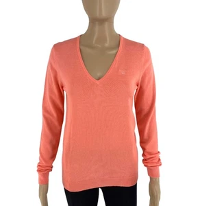 GANT Women Pink Premium Cotton V Neck Sweater Jumper Size XS - Picture 1 of 8