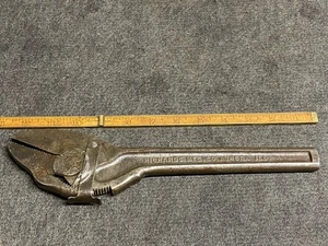 Seltener antiker Schraubenschlüssel verstellbar 12" Hai Krokodilschlüssel von Richard MFG CO USA - Bild 1 von 10
