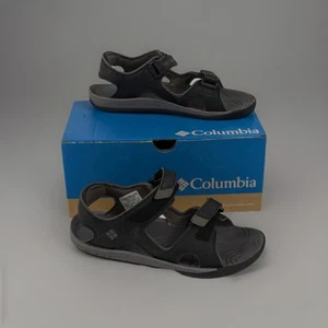COLUMBIA Youth / Kids Size 1 Techsun Vent Sport Sandals BLACK/GREY Hook&Loop - Picture 1 of 7