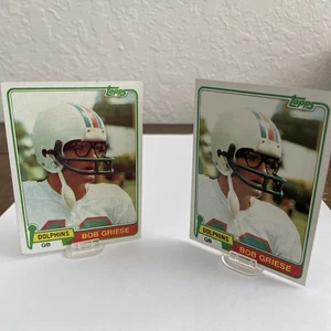 Bob Griese 1981 Topps #482 Vintage Football Cards Lot Of 2 - Picture 1 of 3