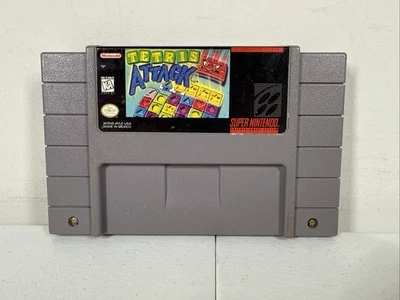 Authentic Nintendo SNES Tetris Attack SNES Cartridge | Tested & Working - Image 1 of 3