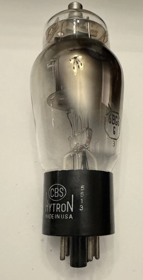Tubo de audio de alimentación Hytron NOS 6BG6G (6L6 Sub con mod) botella grande varillas dobles D Getter Foto 1 de 4