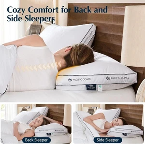 Set 2 cuscini da letto rigidi in piuma d'oca e piumino Pacific Coast misura standard  - Foto 1 di 6