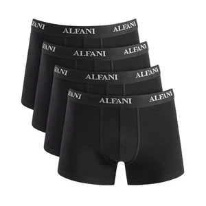 Paquete de 4 baúl Alfani para hombre pequeño negro sólido que absorbe la humedad 100 % algodón nuevo con etiquetas - Imagen 1 de 4