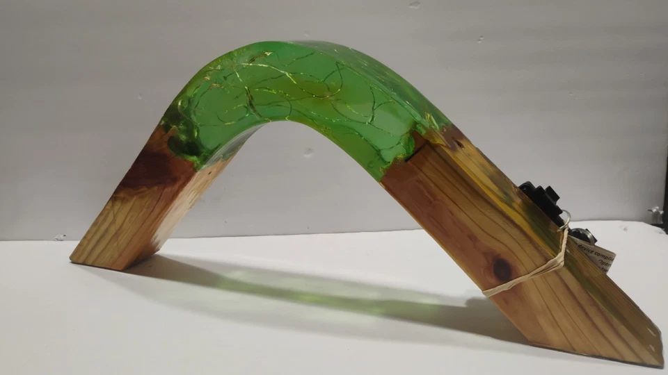 Boomerang Green Epoxy Light With Power Pack Unique Light 3 AAA Batteries Unique - Image 1 of 4