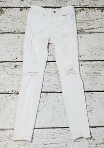 Pantalones de mezclilla blancos desgastados HOLLISTER 3S - W26, L28 para mujer DC-TT20 - Imagen 1 de 6