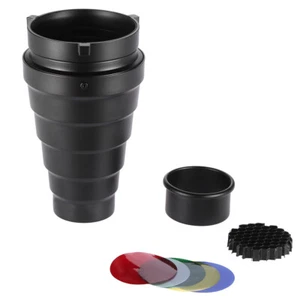Kit de snoot cónico de aleación de aluminio mediano con rejilla de panal filtro de 5 colores Z4Z6 - Imagen 1 de 10