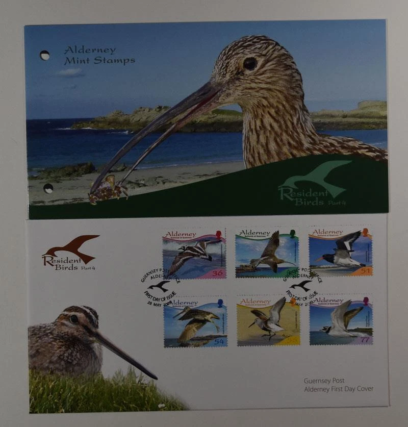 ALDERNEY RESIDENT BIRDS PART 4 PLUS FDC STAMPS LOT 269* - Image 1 of 1