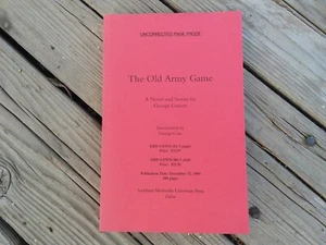 Vintage 1994 Old Army Game Book 1st Edition Uncorrected Proof Novel War Military - Picture 1 of 2