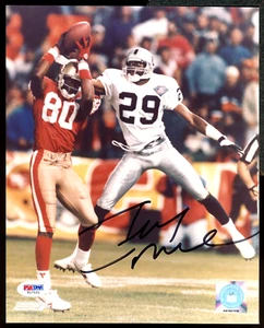 Jerry Rice Breaks Jim Brown TD Record Signed 8x10 Photo Autograph Auto PSA DNA - Picture 1 of 3