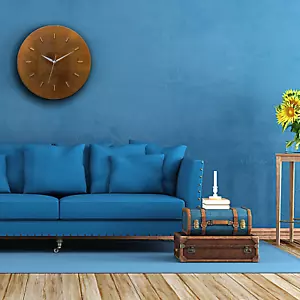 Rusty Patina Handmade Copper Wall Clock Farmhouse Mid Century Modern Wall Decor - Picture 1 of 11