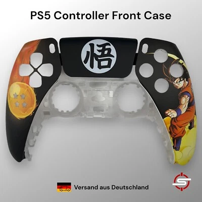 PS5 Controller Dragonball Black Design Gehäuse Zubehör Case Mod Front S4M1 - Bild 1 von 3