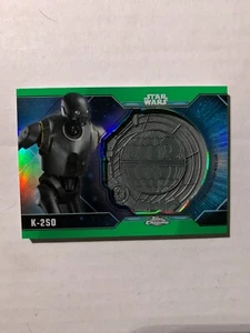 K-2SO 2021 Topps Chrome Star Wars Legacy Refractor Ship Medallion /50 GREEN - Picture 1 of 2