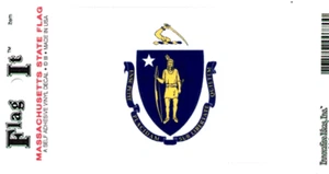 Calcomanía de bandera estatal de Massachusetts - Imagen 1 de 1