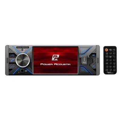 Power Acoustik 4.3 Single DIN MECHLESS Fixed Face Receiver with Bluetooth USB/S - Image 1 of 4