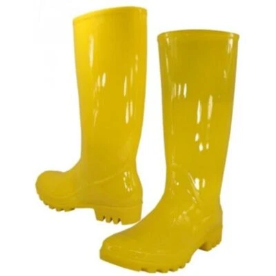 Botas de lluvia de goma para mujer negras azules grises verdes rojas amarillas talla 5 6 7 8 9 10 11 Foto 1 de 2