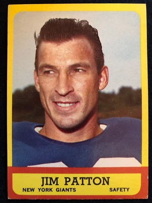 1963 Topps Football Card *SET BREAK* Jim Patton #58 Ex! Range CF - Image 1 of 2