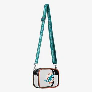 NFL Miami Dolphins Stadium Team Stripe Clear Crossbody Bag by FOCO - Picture 1 of 2