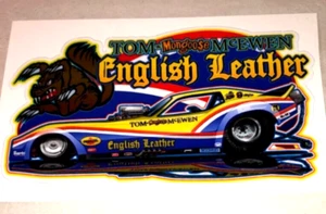 Tom "THE MONGOOSE" McEwen Mongoose 1977 English Leather CORVETTE Sticker Decal - Picture 1 of 2