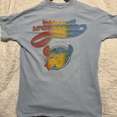Vintage Moose McGillycuddys TShirt 80s Lahaina Maui Hawaii Roached - Image 1 of 4
