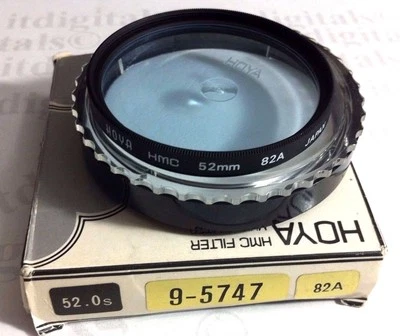 52mm Hoya 82A 82-a 82 a Blue Glass Color Correction Lens Filter 52 mm Japan OEM - Image 1 of 2