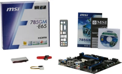 MSI 785GM-E65 MS-7596 AMD 785G HDMI  Socket AM3 mATX Motherboard - Image 1 of 4