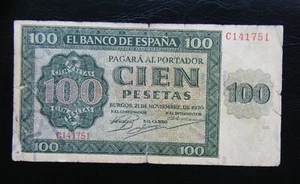 Estado Español Billete de 100 Pesetas 1936 -BURGOS- - Imagen 1 de 2