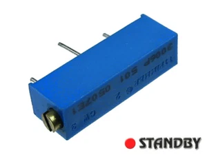 5pcs ALLCONNE 3/4” Rectangular Multiturn Cermet Trimming Potentiometer 500Ω 3006 - Imagen 1 de 1