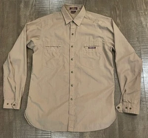 Men’s Medium Beige Jordache Button Down Shirt A6 - Picture 1 of 5