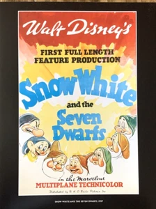 Snow White and the Seven Dwarfs 1937 Movie Poster #0024 - Picture 1 of 4