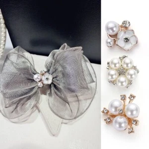Bow Accessories Garment Decorative sewing button Flower pearls Rhinestone - Picture 1 of 17