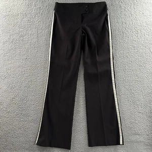 H&M Womens Pants Black Gray Size 12 Mid Rise Dress Pant Flared Polyester Blend - Picture 1 of 15