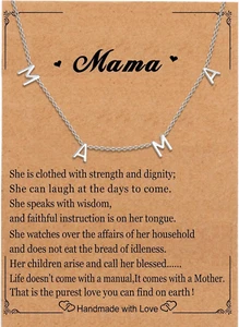 Mama Necklaces for Women, Gold Plated Momma Mom Necklace,Pregnant Pregnancy Gift - Picture 1 of 12