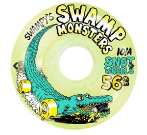Snot Wheel Co Swampy's Swamp Monsters Clear Yellow 101A 56mm Skateboard Wheels - Picture 1 of 1