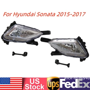 1 par de luces antiniebla delanteras con bombillas luces de conducción para Hyundai Sonata 2015 2016 2017 - Imagen 1 de 10