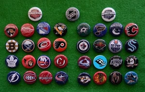 NHL Team Past & Present - Individual 1 1/2 Inch Magnets - Choose From List - Picture 1 of 65
