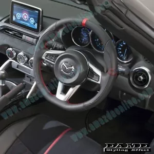 Mazda Miata MX5 MK4 2016-2025 Damd Nappa Leather Flat Bottom Steering Wheel - Picture 1 of 4