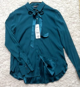 Elegante Bluse, Petrol, Seide, BASLER, 36, NEU - Bild 1 von 6