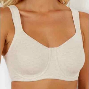 Breezies Complete Coverage Underwire Support Bra-Heather Oatmeal-44DD-A290293 - Picture 1 of 2