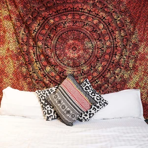 Small Tapestry - Aesthetic Wall Hanging Psychedelic Wall Tapestry Indian Hippie - Picture 1 of 12