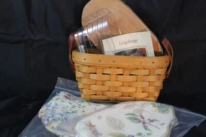 Longaberger 2005 HoH Horizon of Hope warm braun Korb Kombi mit Deckel & Einlage Auswahl - Bild 1 von 12