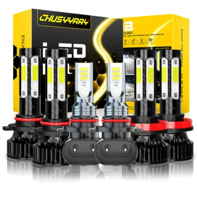 Juego de faros LED + faros antiniebla 6000K para Toyota Solara 2004 2005 2006 Foto 1 de 4